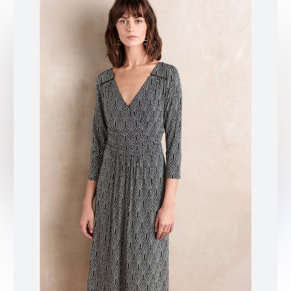Mauve Galena Wrap Dress in black and white